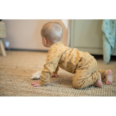 Lodger pyžámko Sleeper Print Rib - Vel. 74 Honey - obrázek