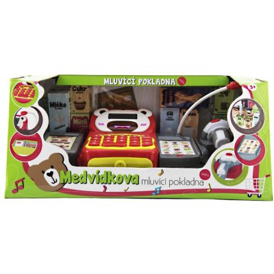 Teddies medvídkova mluvící pokladna s doplňky - obrázek