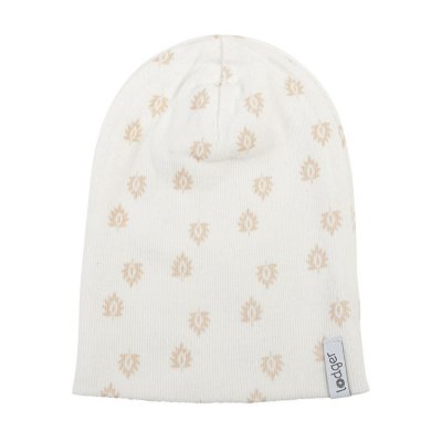 Lodger Beanie Print Rib Cloud Dancer - 1 - 2 roky