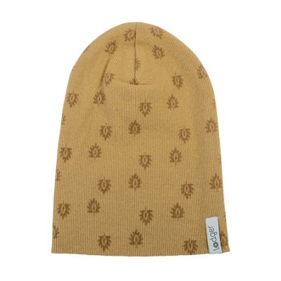 Lodger Beanie Print Rib Honey - 6 - 12 měsíců