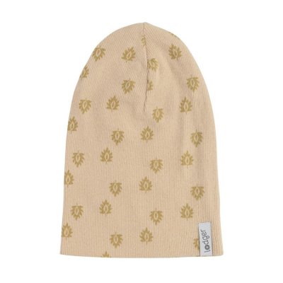 Lodger Beanie Print Rib Linen - 6 - 12 měsíců