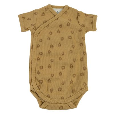 Lodger Romper Short Sleeves Print Rib Honey
 - Vel. 80