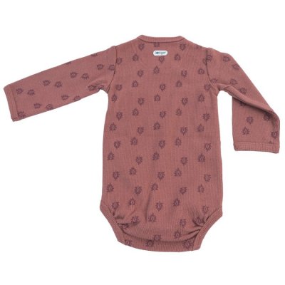 Lodger Romper Long Sleeves Print Rib Rosewood
 - Vel. 68 - obrázek