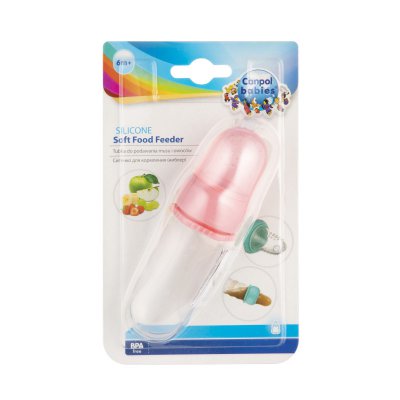 Canpol silikonová krmící síťka s nádobou - Růžová - obrázek