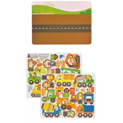 Petit Collage magnetická tabulka - Stavba - obrázek