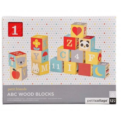 Petitcollage dřevěné kostky ABC - obrázek