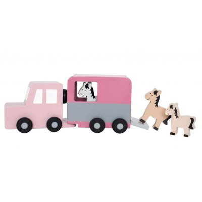 Jabadabado přívěs s koníky - Růžový