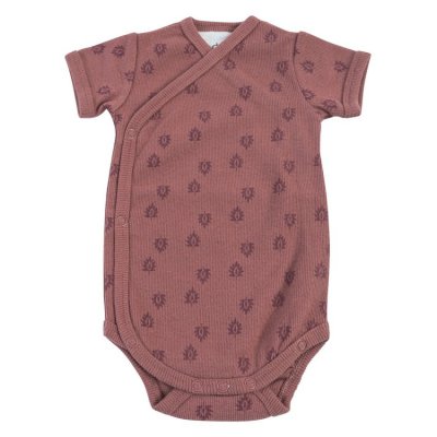 Lodger Romper Short Sleeves Print Rib Rosewood
 - Vel. 62