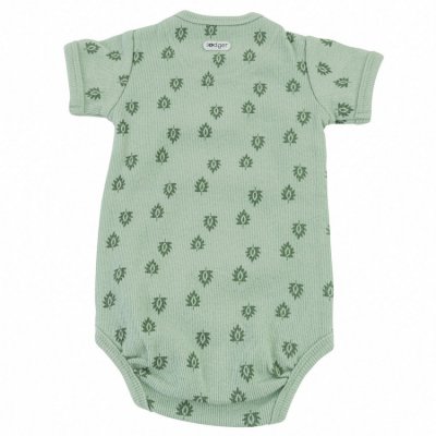 Lodger Romper Short Sleeves Print Rib Silt Green
 - Vel. 68 - obrázek