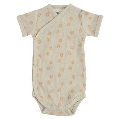 Lodger Romper Short Sleeves Print Rib Birch
 - Vel. 56