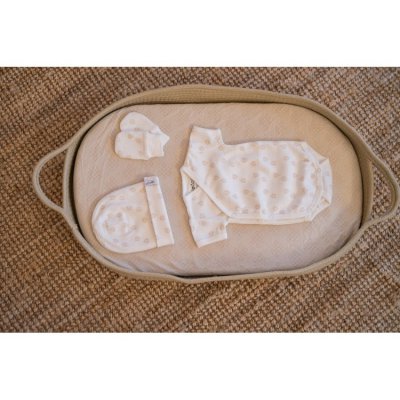 Lodger Romper Short Sleeves Print Rib Cloud Dancer
 - Vel. 62 - obrázek