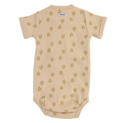 Lodger Romper Short Sleeves Print Rib Linen
 - Vel. 68 - obrázek