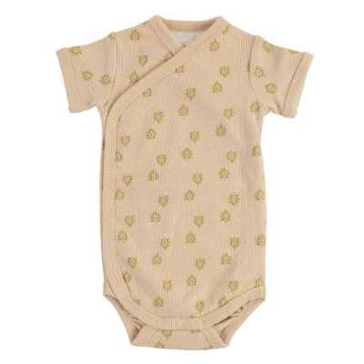 Lodger Romper Short Sleeves Print Rib Linen
 - Vel. 80