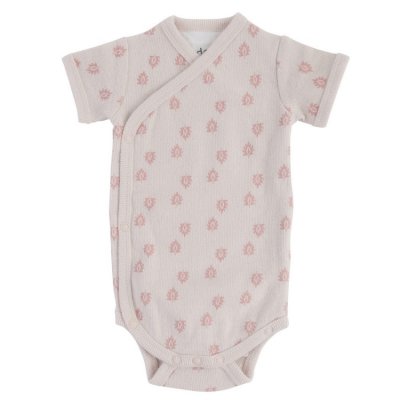 Lodger Romper Short Sleeves Print Rib Tan
 - Vel. 68