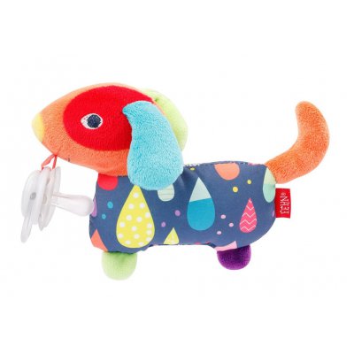 Baby Fehn Color Friends plyšová hračka pejsek - obrázek