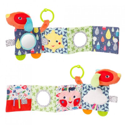 Baby Fehn Color Friends plyšová knížka pejsek - obrázek