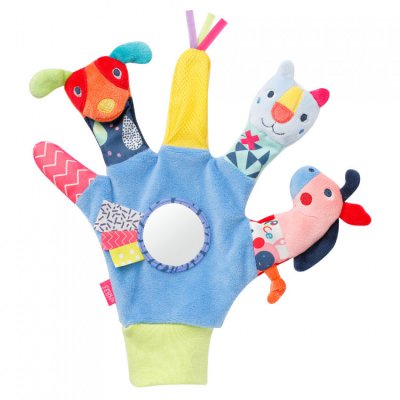 Baby Fehn Color Friends rukavice na hraní se zrcátkem