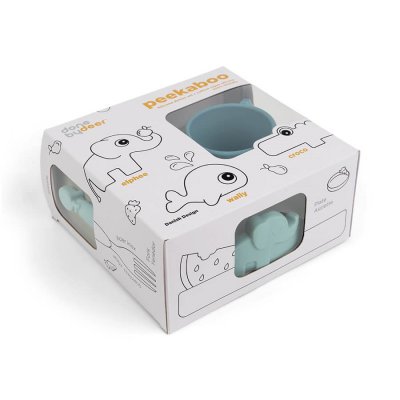 Done by Deer Peekaboo jídelní set Deer Friends - Blue - obrázek