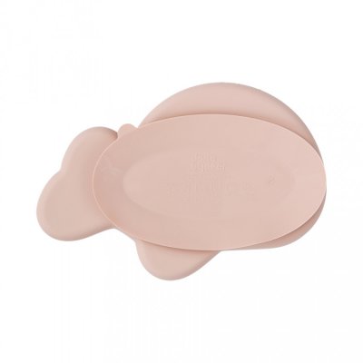Done by Deer silikonový protiskluzový talíř Wally - Růžový - obrázek