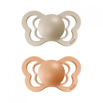 BIBS Couture dudlíky z přírodního kaučuku vel. 1 - Vanilla/Peach