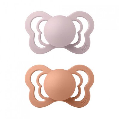 BIBS Couture dudlíky z přírodního kaučuku vel. 2 - Pink Plum/Peach