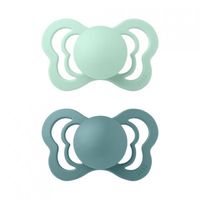 BIBS Couture dudlíky z přírodního kaučuku vel. 2 - Nordic Mint/Island Sea