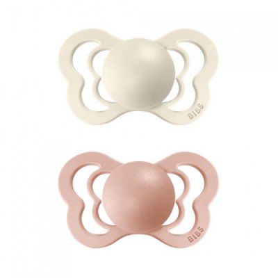 BIBS Couture dudlíky z přírodního kaučuku vel. 2 - Ivory/Blush