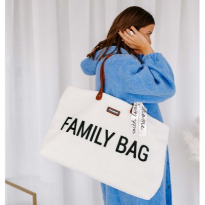 Childhome cestovní taška Family Bag - Teddy Off White - obrázek