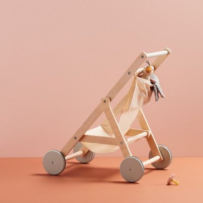 Kids Concept dřevěný kočárek pro panenky - obrázek