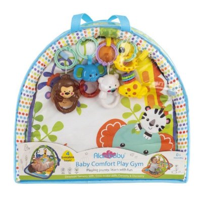 Teddies hrací podložka/hrazda s chrastítky - obrázek