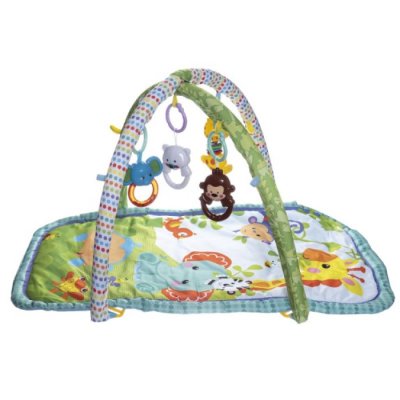 Teddies hrací podložka/hrazda s chrastítky