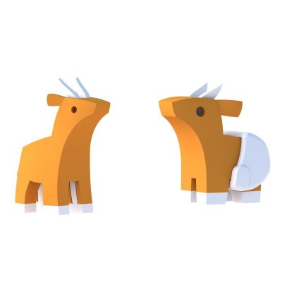 Half Toys magnetická skládací hračka Baby Antilopa - obrázek