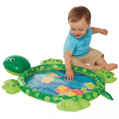 Teddies zábavná vodní podložka želva nafukovací s doplňky