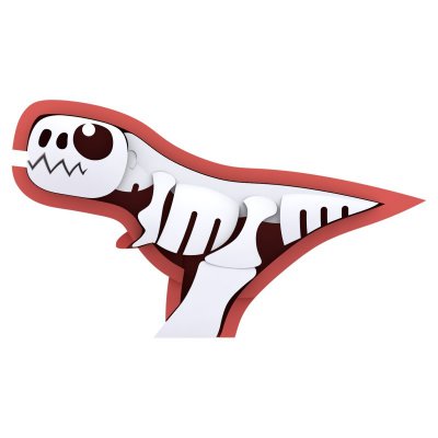 Half Toys magnetická skládací hračka s 3D modelem druhohor T-Rex - obrázek