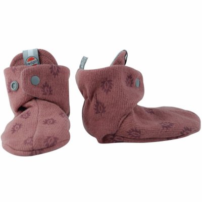 Lodger capáčky Slipper Print Rib Rosewood - Vel. 3 - 6 měsíců