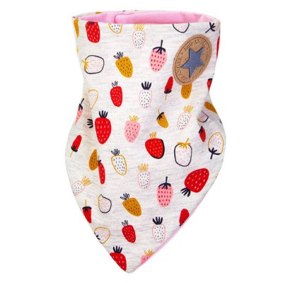 Little Angel šátek na krk podšitý Outlast®  - Jahůdky/růžová baby, vel. uni