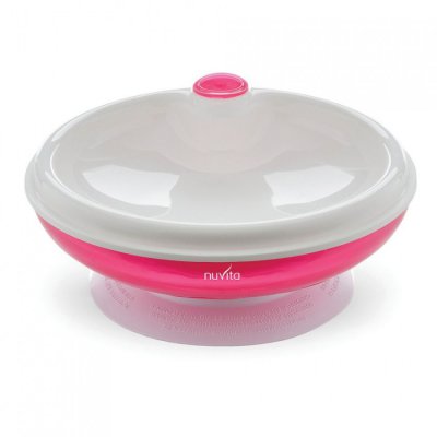 Nuvita termo miska s přísavkou - Pastel Pink - obrázek