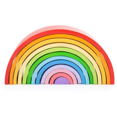 Bigjigs Toys dřevěná skládací duha - Velká