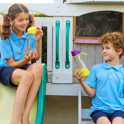 b.box sport láhev na pití 600 ml - Žlutá/šedá - obrázek