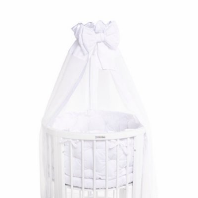 Mimiko baldachýn na postýlku s mašličkou - Bílý - obrázek