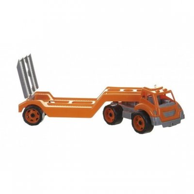 Teddies auto kamion přepravník/odtahovka na volný chod - Oranžová