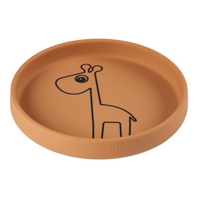 Done by Deer silikonový talíř kulatý - Raffi/Mustard