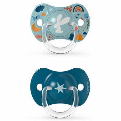 Suavinex Forest dudlík Pro fyziologický 18 m+ - Modrá, 2 ks