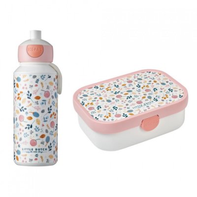 Little Dutch svačinový set (láhev 400 ml + box) - Spring Flowers