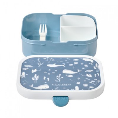 Little Dutch svačinový set (láhev 400 ml + box) - Ocean Blue - obrázek