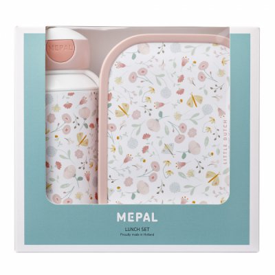 Little Dutch svačinový set (láhev 400 ml + box) - Květiny a motýli - obrázek