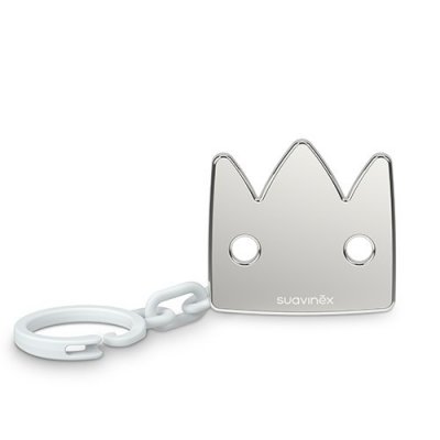 Suavinex Joy klip na dudlík - Stříbrná