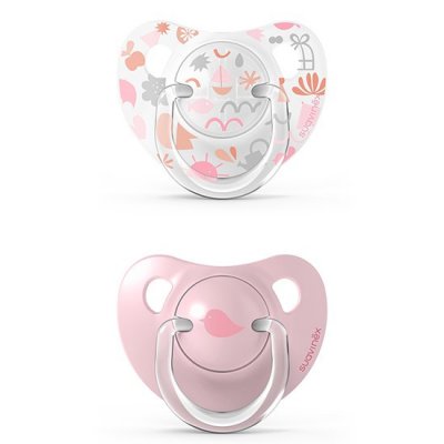 Suavinex Memories dudlík anatomický latex 0 - 6 m - Růžová, 2 ks