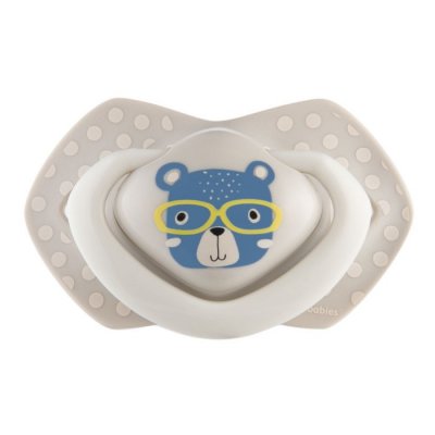 Canpol babies Bonjour Paris symetrické silikonové dudlíky 18 m+ - Modré, 2 ks - obrázek