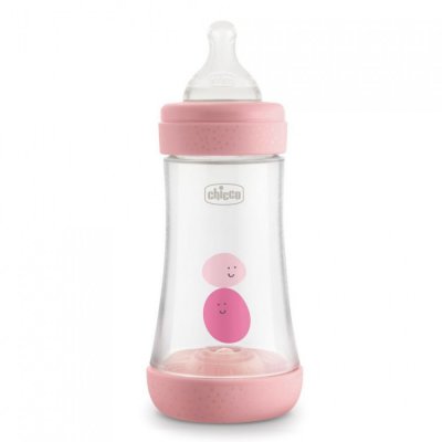Chicco láhev kojenecká Perfect 5 silikon 240 ml - Pink